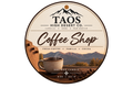 Coffee Shop 8oz soy wax candle label by Taos High Desert Co.